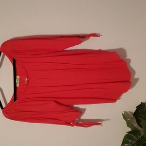 Coral Off the Shoulder Blouse